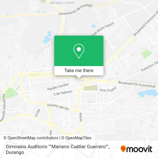 Mapa de Gimnasio Auditorio ""Mariano Cuéllar Guerrero""