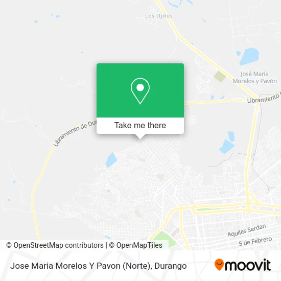 Mapa de Jose Maria Morelos Y Pavon (Norte)