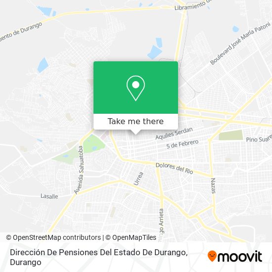 Mapa de Dirección De Pensiones Del Estado De Durango