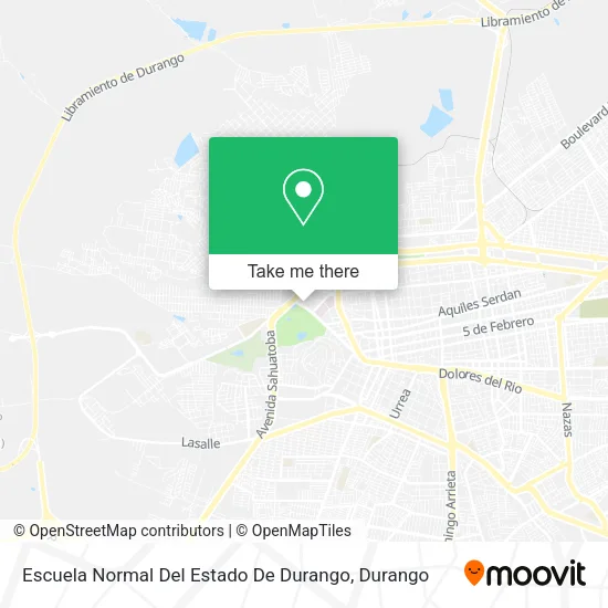 Mapa de Escuela Normal Del Estado De Durango