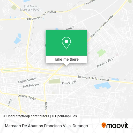 Mapa de Mercado De Abastos Francisco Villa
