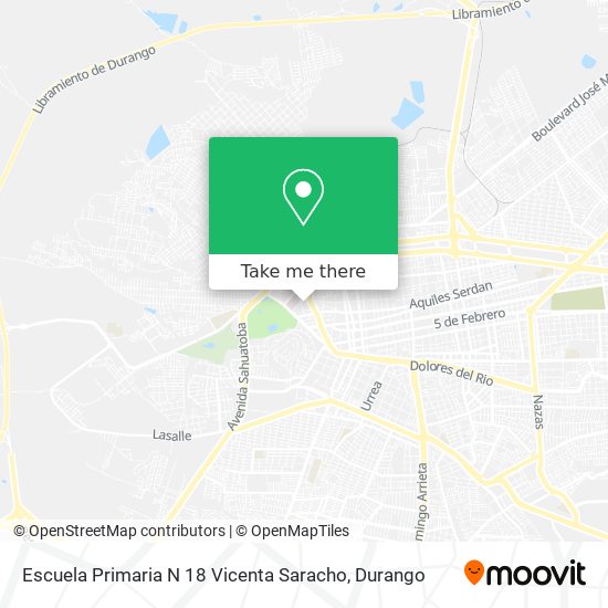 Mapa de Escuela Primaria N 18 Vicenta Saracho