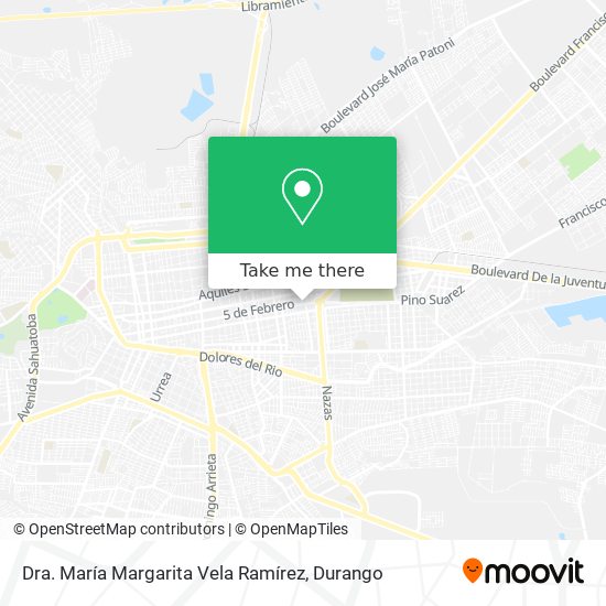 Dra. María Margarita Vela Ramírez map