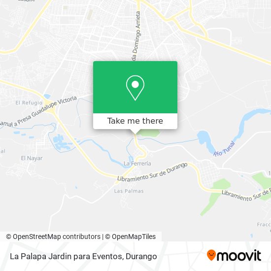 Mapa de La Palapa Jardin para Eventos