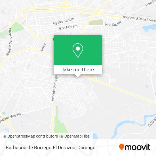 Barbacoa de Borrego El Durazno map