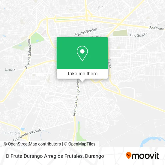 Mapa de D Fruta Durango Arreglos Frutales