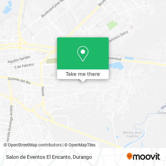 Mapa de Salon de Eventos El Encanto