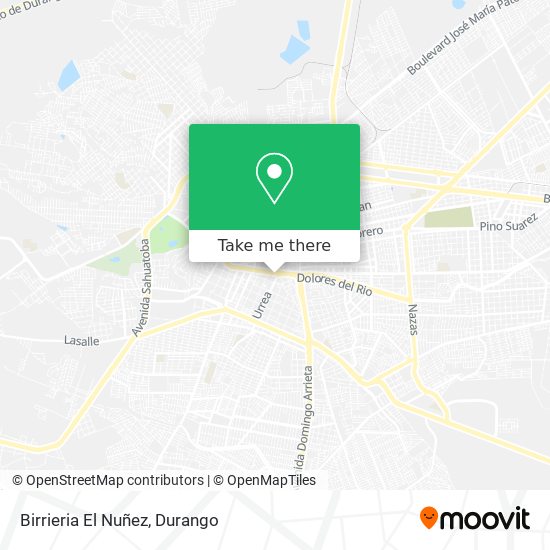 Mapa de Birrieria El Nuñez