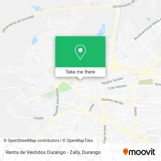 Renta de Vestidos Durango - Zally map