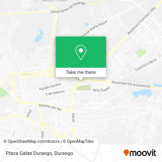 Mapa de Plaza Galas Durango