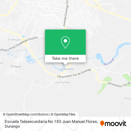 Mapa de Escuela Telesecundaria No 183 Juan Manuel Flores