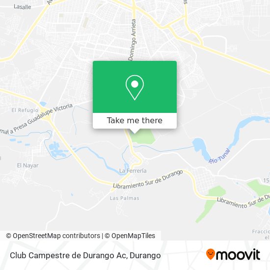 Club Campestre de Durango Ac map