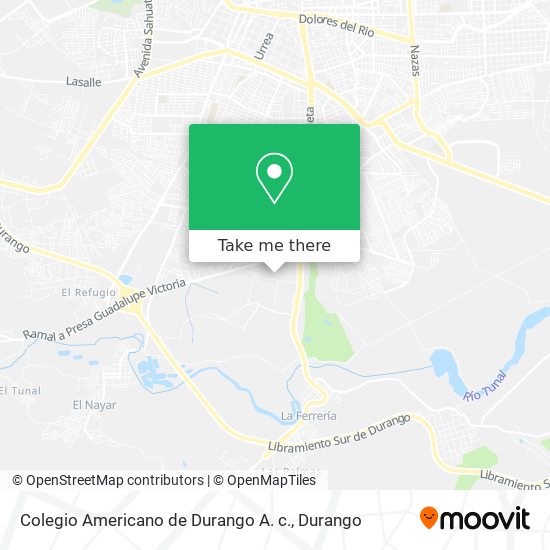 Mapa de Colegio Americano de Durango A. c.