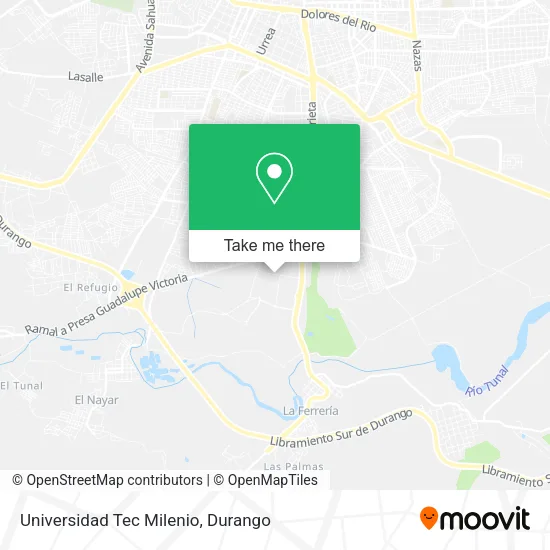 Mapa de Universidad Tec Milenio