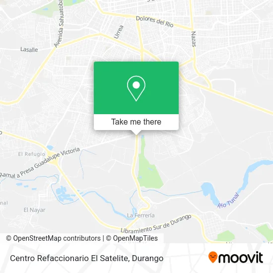Mapa de Centro Refaccionario El Satelite