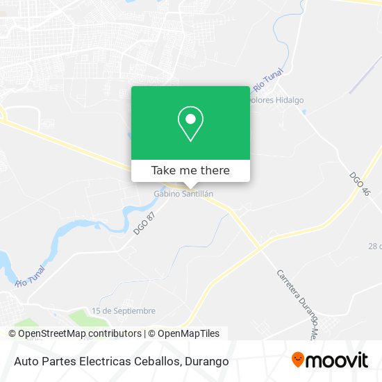 Mapa de Auto Partes Electricas Ceballos