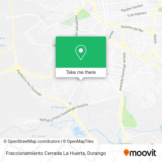 Mapa de Fraccionamiento Cerrada La Huerta