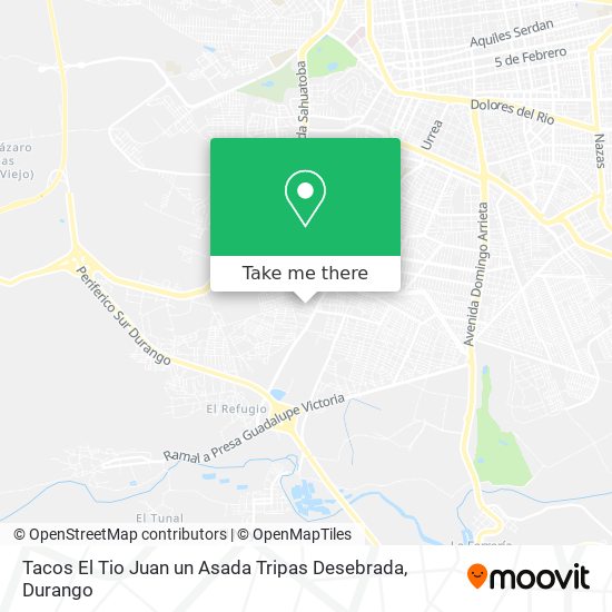 Mapa de Tacos El Tio Juan un Asada Tripas Desebrada