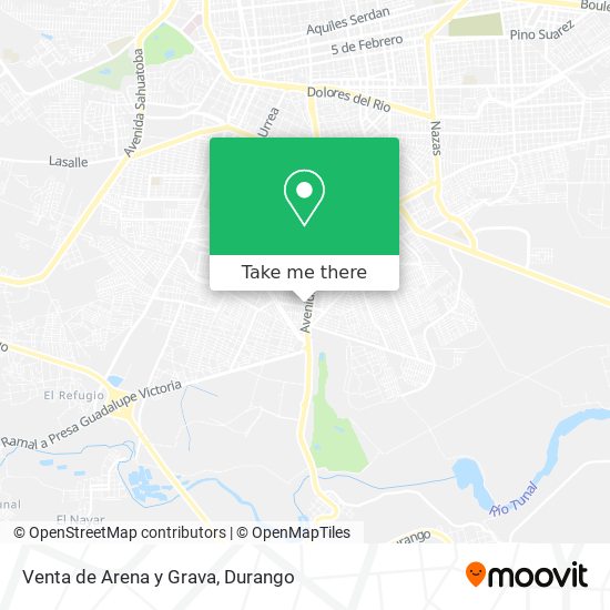 Venta de Arena y Grava map
