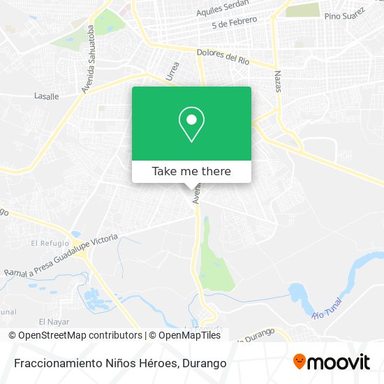 Mapa de Fraccionamiento Niños Héroes