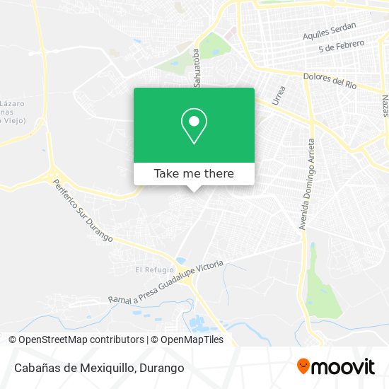 Cabañas de Mexiquillo map