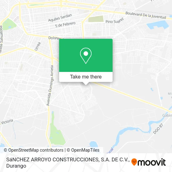 Mapa de SáNCHEZ ARROYO CONSTRUCCIONES, S.A. DE C.V.