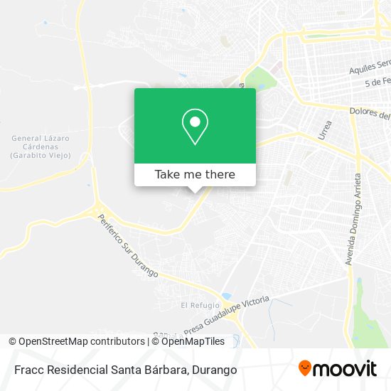 Fracc Residencial Santa Bárbara map