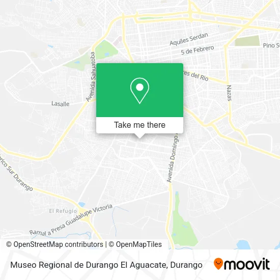 Mapa de Museo Regional de Durango El Aguacate