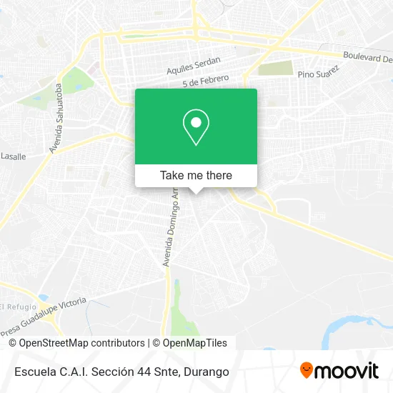 Mapa de Escuela C.A.I. Sección 44 Snte