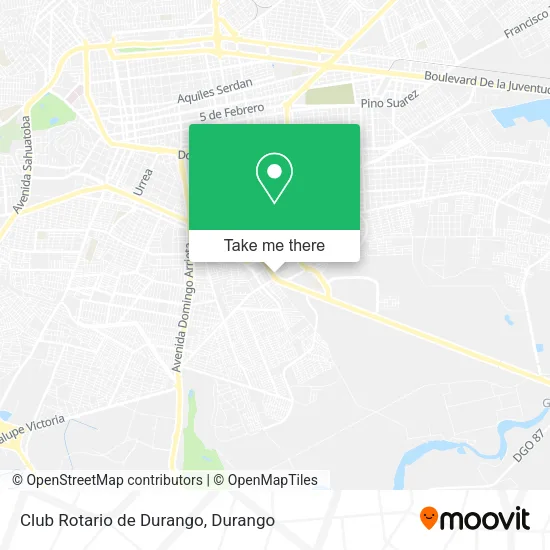 Mapa de Club Rotario de Durango