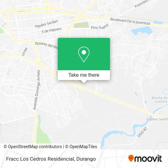 Mapa de Fracc Los Cedros Residencial