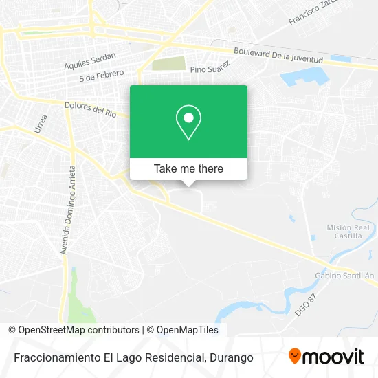 Mapa de Fraccionamiento El Lago Residencial