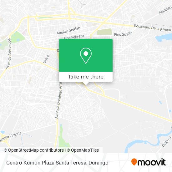 Mapa de Centro Kumon Plaza Santa Teresa