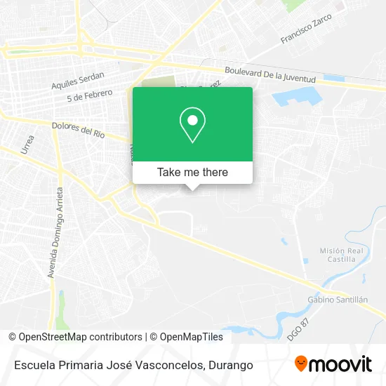 Mapa de Escuela Primaria José Vasconcelos