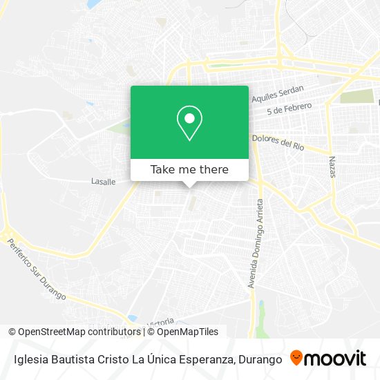 Mapa de Iglesia Bautista Cristo La Única Esperanza