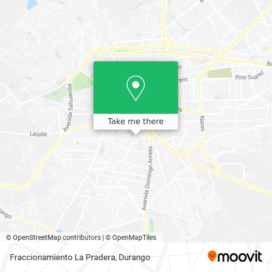 Mapa de Fraccionamiento La Pradera