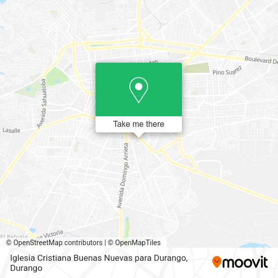 Mapa de Iglesia Cristiana Buenas Nuevas para Durango