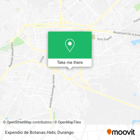 Mapa de Expendio de Botanas Hebi