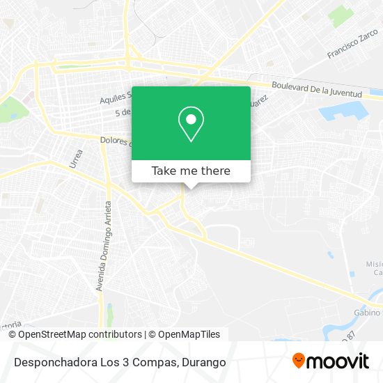 Desponchadora Los 3 Compas map
