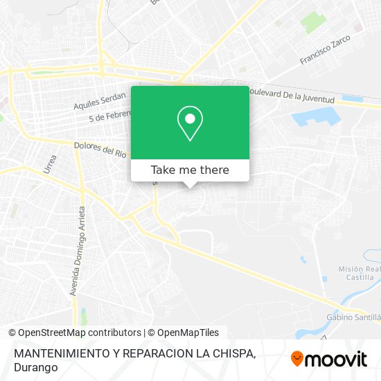 MANTENIMIENTO Y REPARACION LA CHISPA map