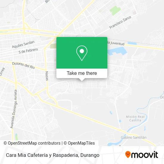 Mapa de Cara Mia Cafetería y Raspaderia