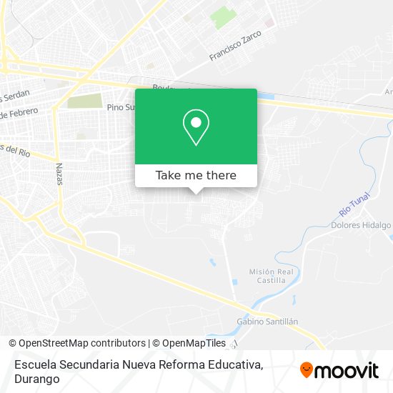 Mapa de Escuela Secundaria Nueva Reforma Educativa