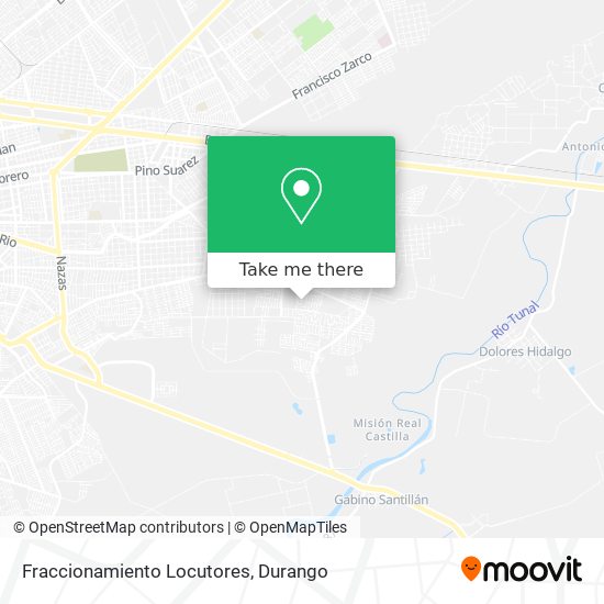 Fraccionamiento Locutores map