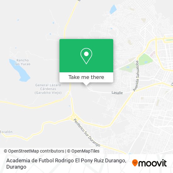 Academia de Futbol Rodrigo El Pony Ruiz Durango map