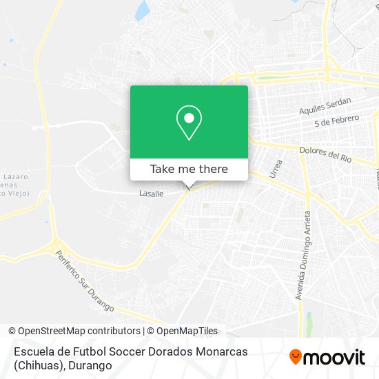 Escuela de Futbol Soccer Dorados Monarcas (Chihuas) map