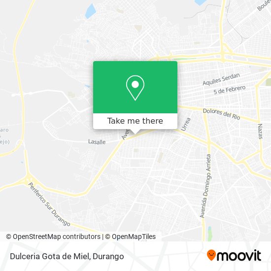 Mapa de Dulceria Gota de Miel