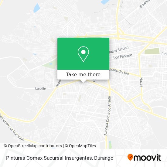 How to get to Pinturas Comex Sucursal Insurgentes in Durango by Bus?