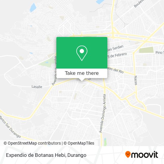 Expendio de Botanas Hebi map