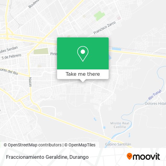 Fraccionamiento Geraldine map