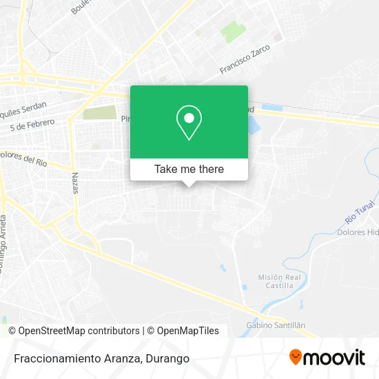 Mapa de Fraccionamiento Aranza